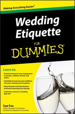 Wedding Etiquette for Dummies  9780470502082 Front Cover