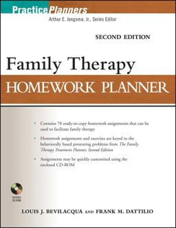 Family Therapy Homework Planner 2nd 9780470504390 Front Cover
