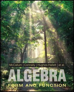 Algebra Form and Function  9780470521434 Front Cover