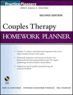 Couples Therapy Homework Planner 2nd 9780470522660 Front Cover
