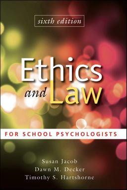 Ethics and Law for School Psychologists 6th 9780470579060 Front Cover
