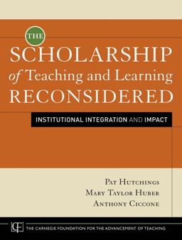 Scholarship of Teaching and Learning Reconsidered Institutional Integration and Impact  9780470599082 Front Cover
