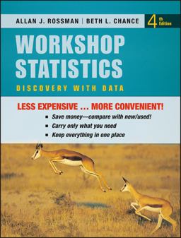 Workshop Statistics Discovery with Data 4th 9780470607657 Front Cover