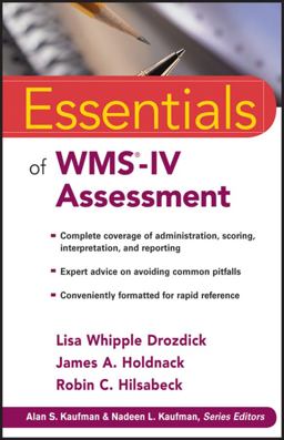 Essentials of WMS-IV Assessment  9780470621967 Front Cover