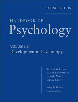 Handbook of Psychology, Developmental Psychology 2nd 9780470768860 Front Cover