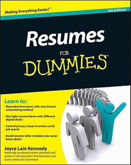 Resumes for Dummiesï¿½ 6th 9780470873618 Front Cover