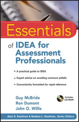 Essentials of IDEA for Assessment Professionals  9780470873922 Front Cover