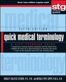 Quick Medical Terminology A Self-Teaching Guide 5th 9780470886199 Front Cover