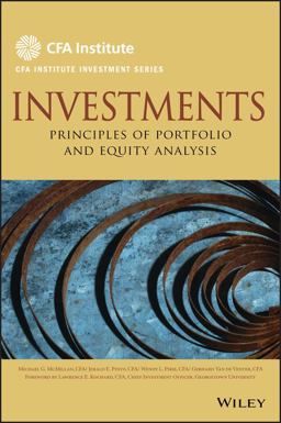 Investments Principles of Portfolio and Equity Analysis  9780470915806 Front Cover