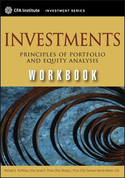 Investments Workbook Principles of Portfolio and Equity Analysis  9780470915820 Front Cover
