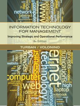 Information Technology for Management Improving Strategic and Operational Performance 8th 9780470916803 Front Cover