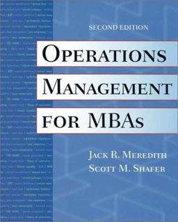Operations Management for MBAs 2nd 9780471000600 Front Cover