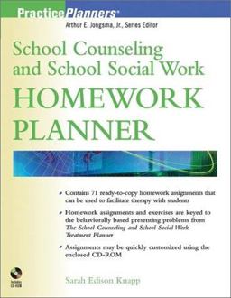 School Counseling and School Social Work Homework Planner  9780471091141 Front Cover