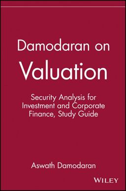 Damodaran on Valuation, Study Guide Security Analysis for Investment and Corporate Finance  9780471108979 Front Cover