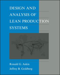 Design and Analysis of Lean Production Systems  9780471115939 Front Cover