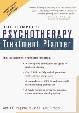 Complete Psychotherapy Treatment Planner An Options Handbook 1st 9780471117384 Front Cover