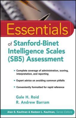 Essentials of Stanford-Binet Intelligence Scales (SB5) Assessment  9780471224044 Front Cover