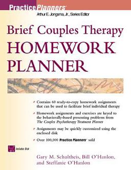 Brief Couples Therapy Homework Planner  9780471295112 Front Cover