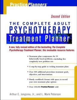 Complete Adult Psychotherapy Treatment Planner 2nd 9780471319245 Front Cover