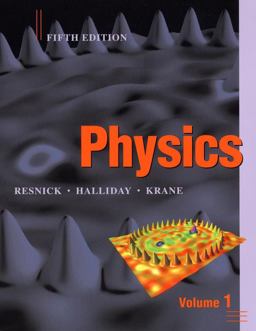Physics, Volume 1 5th 9780471320579 Front Cover