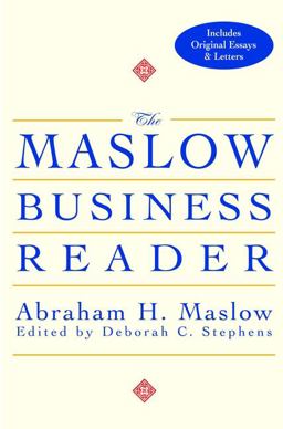 Maslow Business Reader  9780471360087 Front Cover
