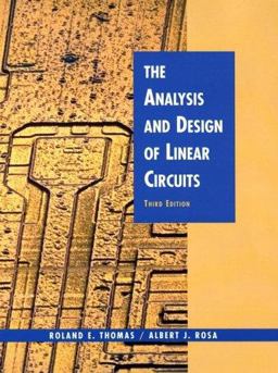 Analysis and Design of Linear Circuits 3rd 2000 9780471386797 Front Cover