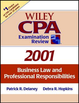 Wiley CPA Examination Review 2001 Business Law and Professional Responsibilities  9780471397915 Front Cover