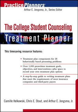 College Student Counseling Treatment Planner  9780471467083 Front Cover