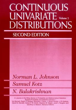 Continuous Univariate Distributions, Volume 2 2nd 9780471584940 Front Cover