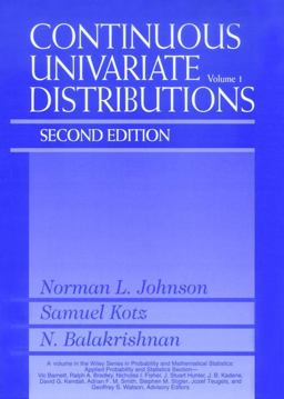 Continuous Univariate Distributions, Volume 1 2nd 9780471584957 Front Cover