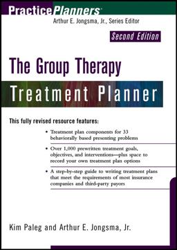 Group Therapy Treatment Planner 2nd 9780471667919 Front Cover