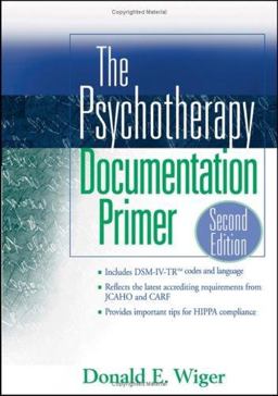 Psychotherapy Documentation Primer 2nd 9780471730163 Front Cover