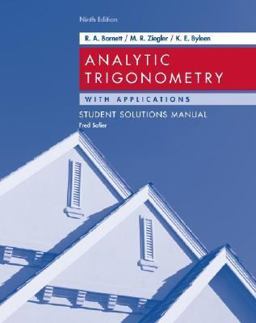 Analytic Trigonometry with Applications Test Bank 9th 9780471746560 Front Cover