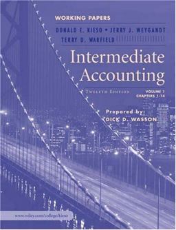 Intermediate Accounting, Working Papers