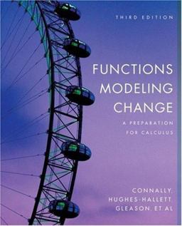 Functions Modeling Change A Preparation for Calculus 3rd 9780471793038 Front Cover