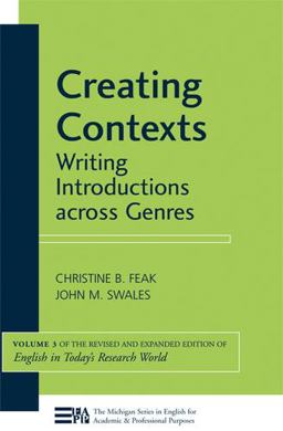 Creating Contexts Writing Introductions Across Genres  9780472034567 Front Cover