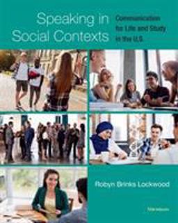 Speaking in Social Contexts Communication for Life and Study in the U. S.  9780472037162 Front Cover