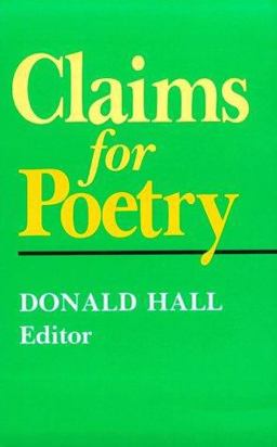 Claims for Poetry  9780472063086 Front Cover