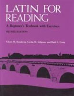 Latin for Reading A Beginner's Textbook with Exercises  9780472080649 Front Cover