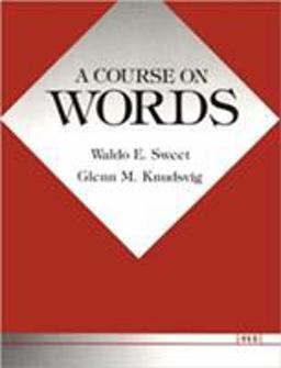 Course on Words  9780472081011 Front Cover