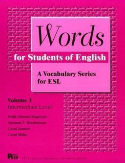 Words for Students of English A Vocabulary Series for ESL  9780472082131 Front Cover
