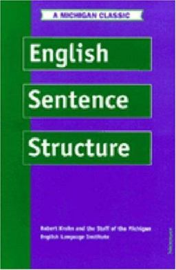 English Sentence Structure 4th 9780472083077 Front Cover