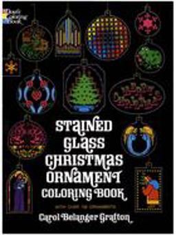Stained Glass Christmas Ornament Coloring Book  9780486207070 Front Cover