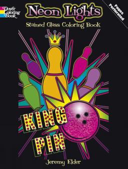 Neon Lights Stained Glass Coloring Book