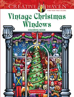 Creative Haven Vintage Christmas Windows Coloring Book  9780486817903 Front Cover