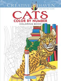 Creative Haven Cats Color by Number Coloring Book 2017 9780486818535 Front Cover