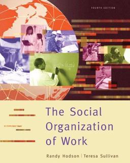 Social Organization of Work 4th 9780495003717 Front Cover