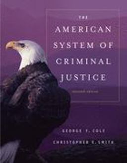 American System of Criminal Justice 11th 9780495006015 Front Cover