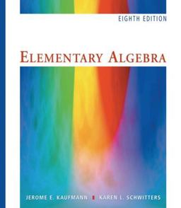 Elementary Algebra 8th 9780495105718 Front Cover