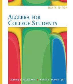 Algebra for College Students 8th 2006 9780495109952 Front Cover